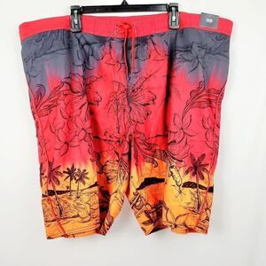 NWT Roundtree & Yorke Swimwear Big sz 3XB red board shorts